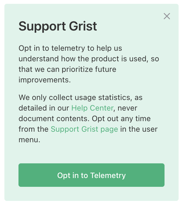 Self-hosted Telemetry